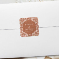 Mariage mexicain en terre cuite Papel Picado