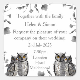 Sticker Carré Mariage personnalisé