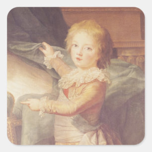 Sticker Carré Marie-Antoinette et ses enfants