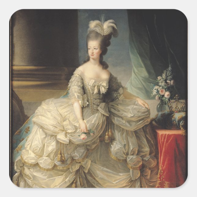 Sticker Carré Marie Antoinette Reine de France, 1779 (Devant)