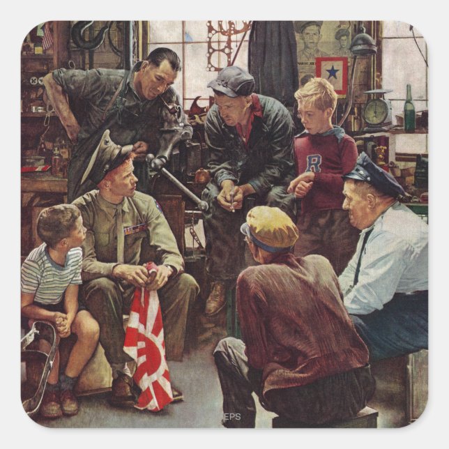 Sticker Carré Marine (Devant)