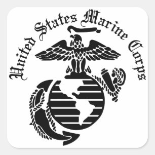 Sticker Carré Marine Corps d'usmc Etats-Unis