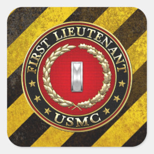 Sticker Carré Marines des États-Unis : Premier lieutenant (USMC 
