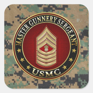 Sticker Carré Marines des États-Unis : Sergent-chef de l'armée d