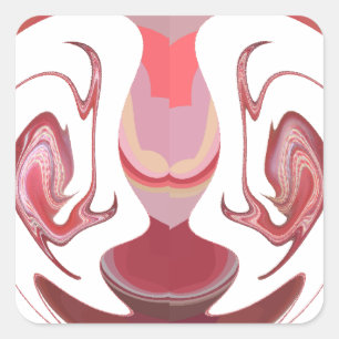 Sticker Carré Maroon Majesty : Rustic Radiance Texté Africain