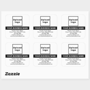 Sticker Carré Marque d'affaires avec mise en évidence sur blanc