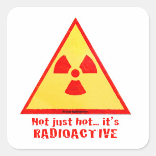 Sticker Carré Marque radioactive