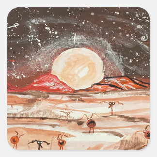 STICKER CARRÉ MARS