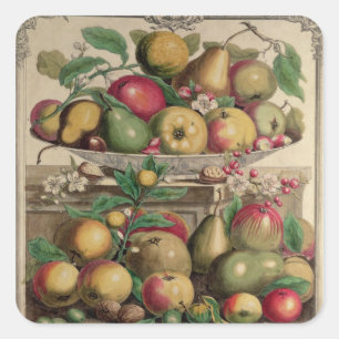 Sticker Carré Mars, de 'douze mois de fruits