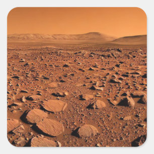 Sticker Carré Mars Landscape