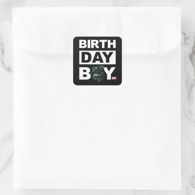 Sticker Carré Marvel | Black Panther - Anniversaire (Sac)