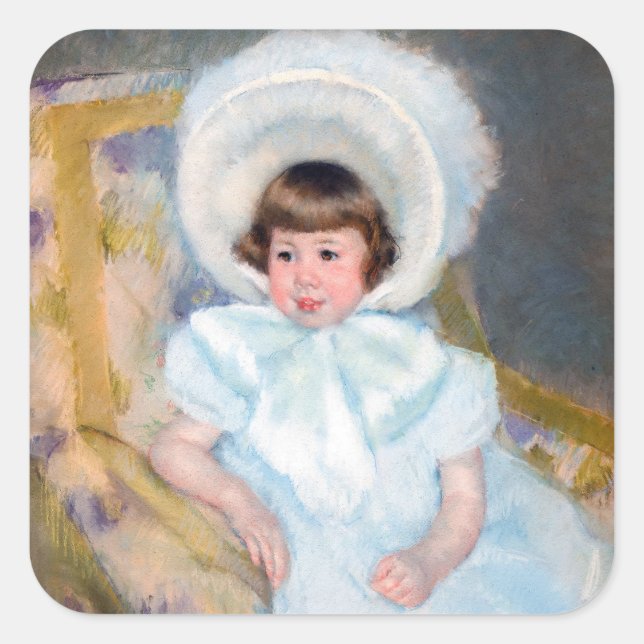 Sticker Carré Mary Cassatt - Portrait Louise-Aurore Villeboeuf (Devant)