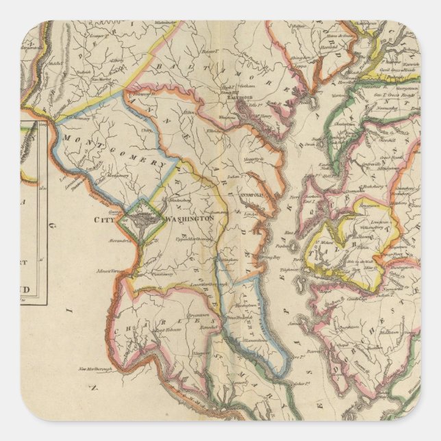 Sticker Carré Maryland 4 (Devant)