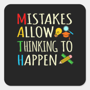 Sticker Carré Math Erreurs des élèves Mathématiques Enseignan