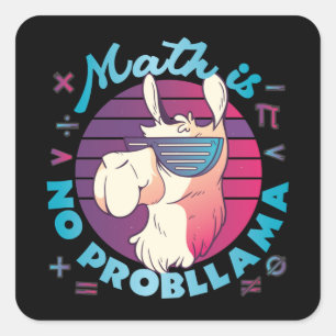 Sticker Carré Math n'est pas ProbLlama