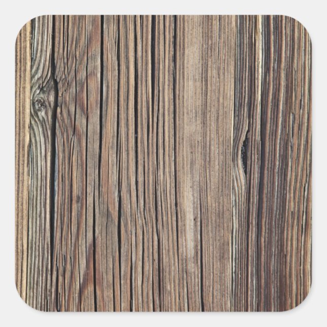 Sticker Carré Matrices de Weathered Wood (Devant)