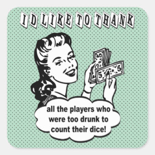 Sticker Carré Matrices drôles - je voudrais remercier