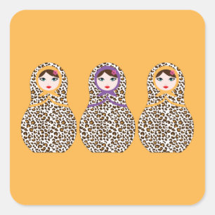 Sticker Carré Matryoshka Missydoll