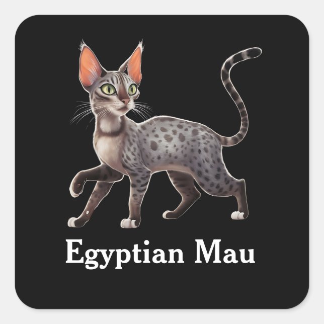 Sticker Carré Mau égyptien (Devant)
