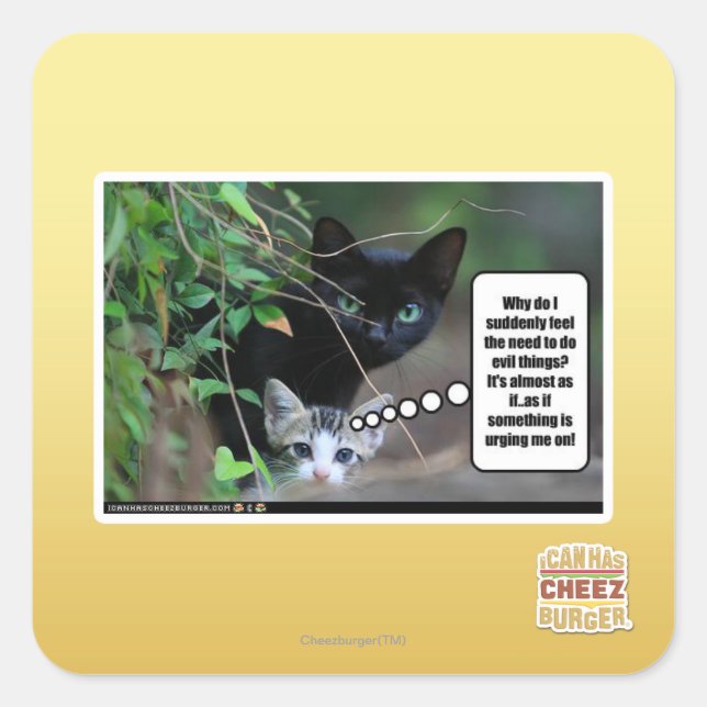 Sticker Carré mauvaises choses (Devant)