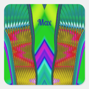 Sticker Carré MAX ~ Multicolore 3D ~