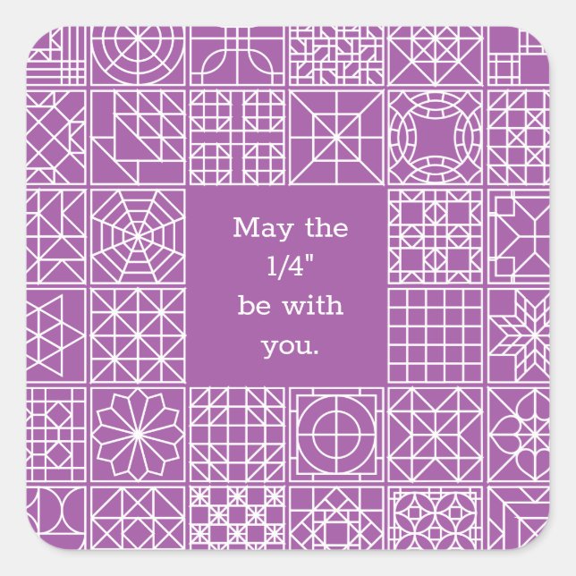 Sticker Carré May the "Fourth" Be With You Sampler Quilt (Devant)