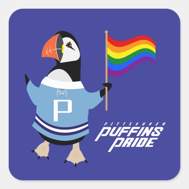 Sticker Carré McGuffin Puffin Pride (Devant)