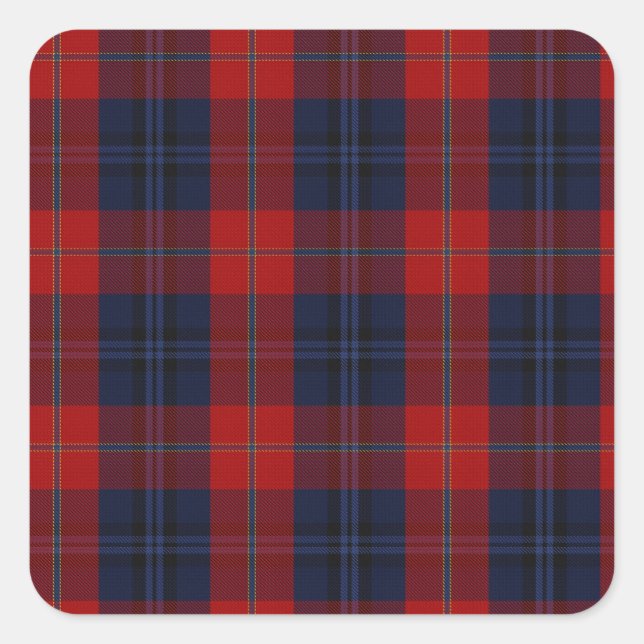 Sticker Carré McKnight Clan Tartan (Devant)