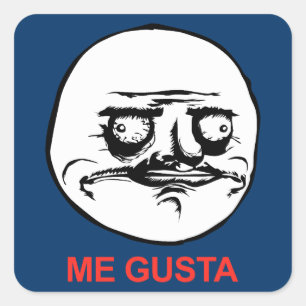 Sticker Carré Me Gusta Face Meme