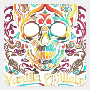 Sticker Carré Méchant Vanille