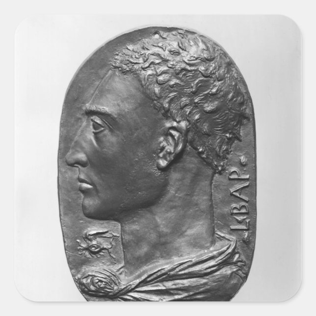 Sticker Carré Medallion Autoportrait (Devant)