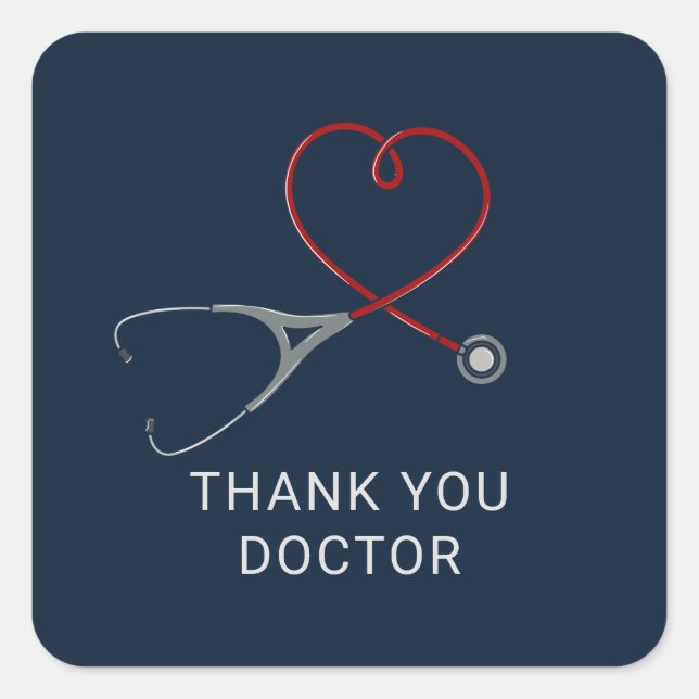 Sticker Carré Médecins de Merci - Travailleurs de première ligne (Devant)