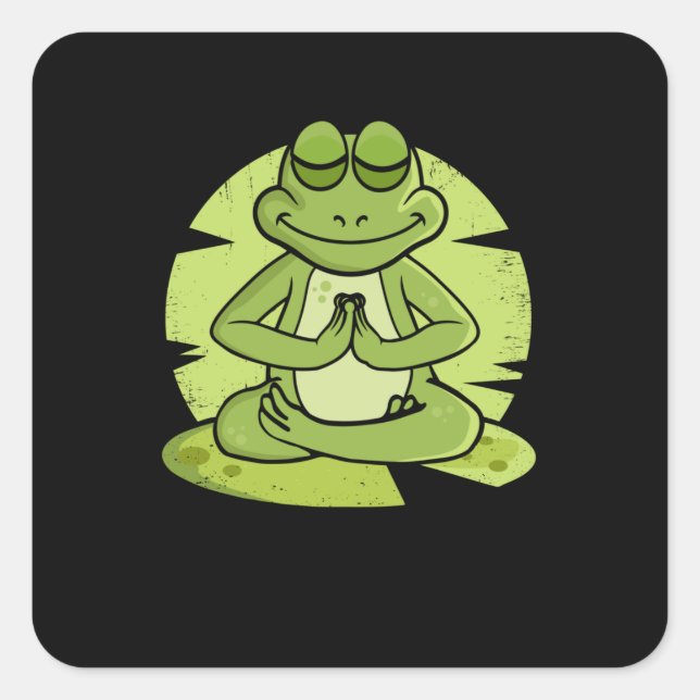 Sticker Carré Méditer La Confrérie Des Oreilles De Grenouille Ho (Devant)