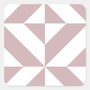 Sticker Carré Medium Mauve Geometric Deco Cube Pattern