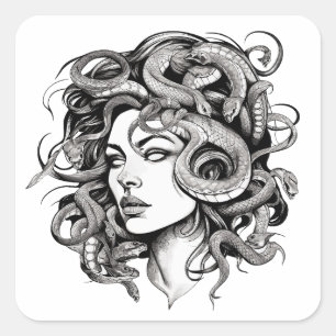 Sticker Carré Medusa