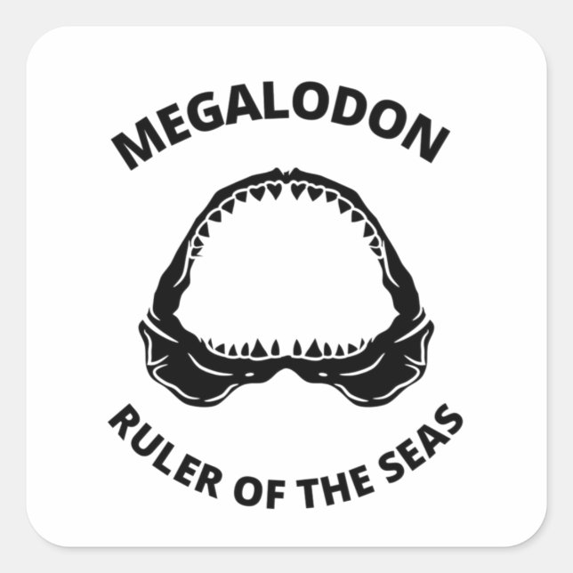 Sticker Carré Megalodon (Devant)
