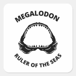 Sticker Carré Megalodon