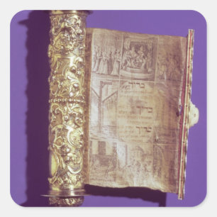 Sticker Carré Megillah dans un cas argenté, Vienne, c.1715