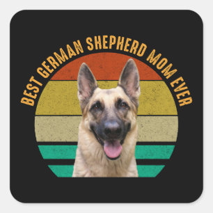 Sticker Carré Meilleur berger allemand maman jamais