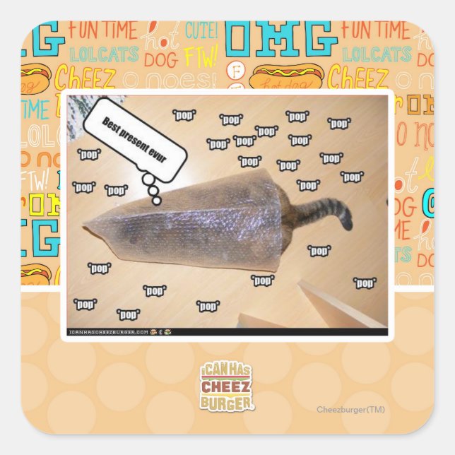 Sticker Carré Meilleur cadeau (Devant)