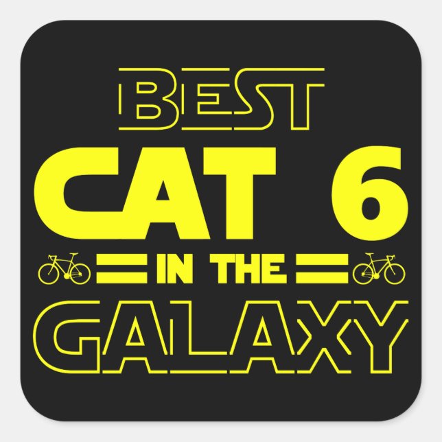 Sticker Carré Meilleur Chat 6 Dans La Galaxie (Devant)