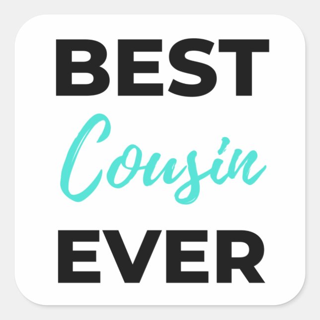 Sticker Carré Meilleur cousin Ever 2 (Devant)