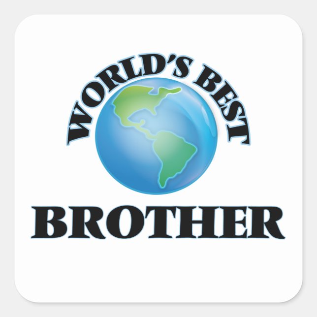 Sticker Carré Meilleur Frère du monde (Devant)