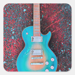 Sticker Carré Meilleur guitariste