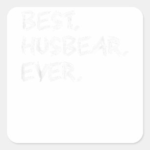 Sticker Carré Meilleur Husbear jamais - Gay Bear Pride
