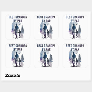 Sticker Carré Meilleur Papa Par Par Parc - Drôle Sarcastique Gol