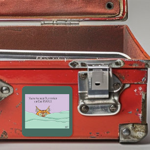 Sticker Carré Meilleur Père Chat Jamais ! Fête des pères