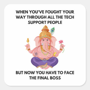 Sticker Carré Meilleure prise en charge technique