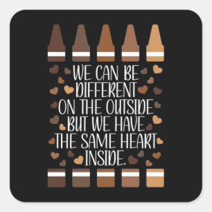 Sticker Carré Même coeur à l'intérieur du Mois de l'histoire 