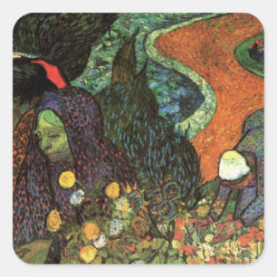 Sticker Carré Mémoire du jardin à Etten par Vincent van Gogh